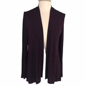 R&M Richards Slinky Ribbed Open Jacket Size Medium Purple Vintage